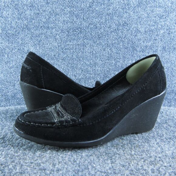 Geox Women's Respira Pump‎ Black Suede Pump 36.5M Used 2025 - Picture 1 of 8